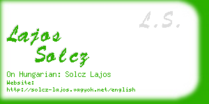 lajos solcz business card